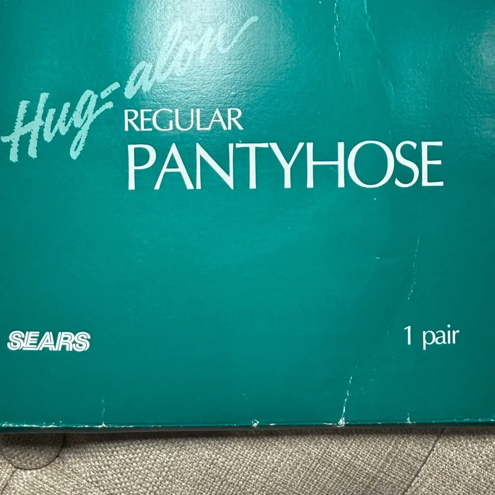 Vintage Sears Hug-alon Pantyhose Full Figure Short Day Sheers White‎